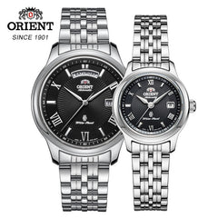 ORIENT Fashion White Couple Watches, A Pair Of Korean Version Of The Trend Of Steel Belt Lovers Watch Men Watch Waterproof Watch