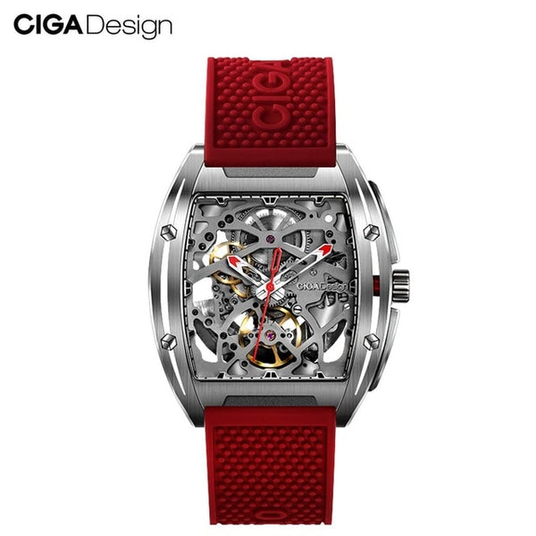 CIGA Design CIGA Watch Z Series Watch Barrel Type Double-Sided Hollow Automatic Skeleton Mechanical Men's Waterproof Watch