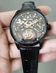 Super New Model GUANQIN Original Tourbillon business men watch top brand luxury Skeleton Sapphire  clock men Relogio Masculino