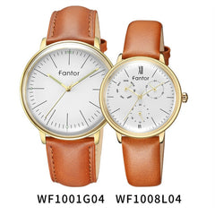 Fantor Top Brand Fashion Luxury Couple Watches Pair Quartz Chronograph Waterproof Watch for Lovers Man Woman Gift Set with Box