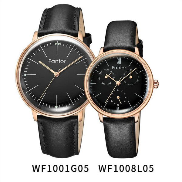 Fantor Top Brand Fashion Luxury Couple Watches Pair Quartz Chronograph Waterproof Watch for Lovers Man Woman Gift Set with Box