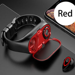 2 in 1 Double Bluetooth Headset Color Screen Bracelet Multifunction Smart Watch Dual Wireless Headset Combo Smart watch