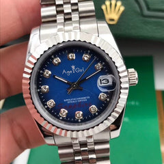 Luxury Brand Stainless Steel Sapphire Watch Women Lady Automatic Mechanical Diamond Silver Gold Red Blue Limited Datejust 31mm