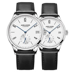 Agelocer Switzerland brand Casual lovers watches couple 2 pieces stainless steel Men Women Couple Wrist watches with watch box