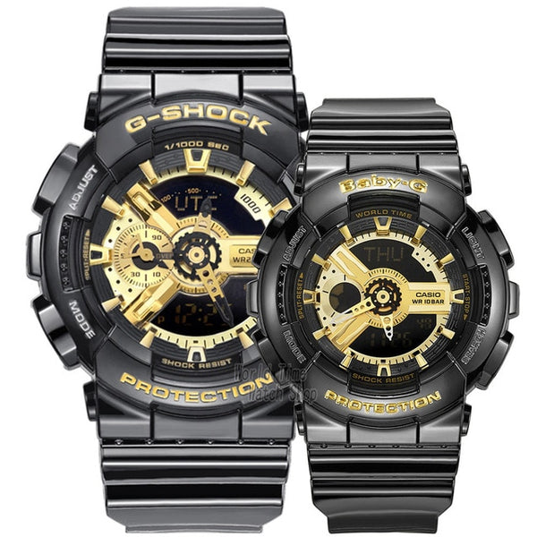 Casio watch Couple watches men and women fashion sports watch waterproof electronic form set GA-110GB-1A BA-110-1A